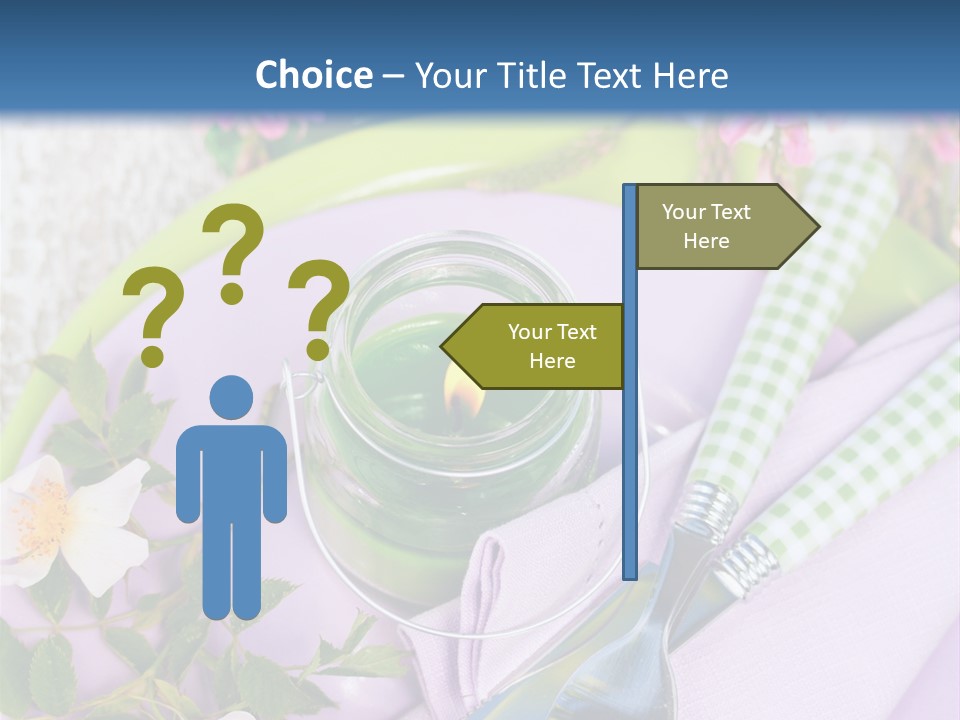 Blank Place Setting Dinner PowerPoint Template