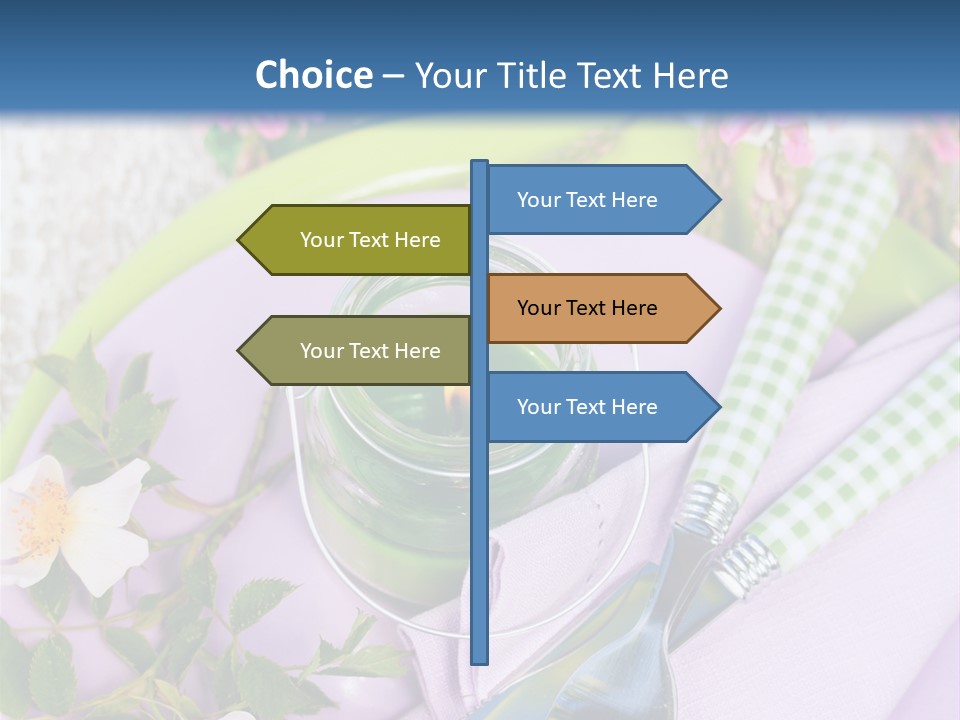 Blank Place Setting Dinner PowerPoint Template