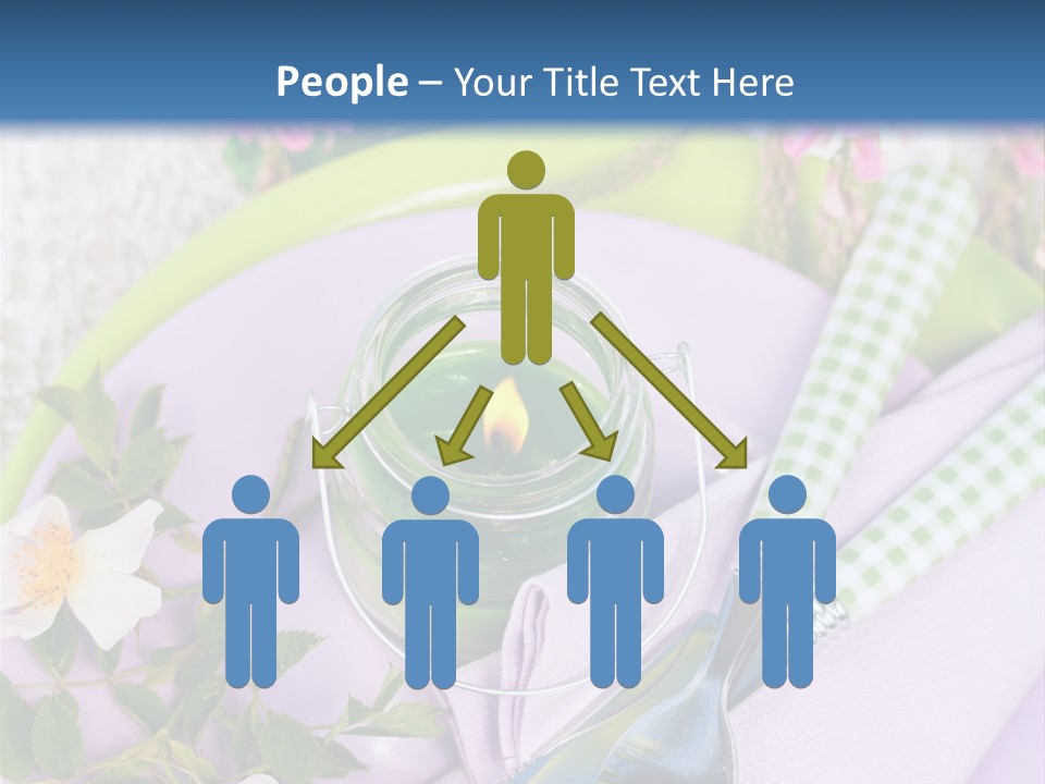 Blank Place Setting Dinner PowerPoint Template