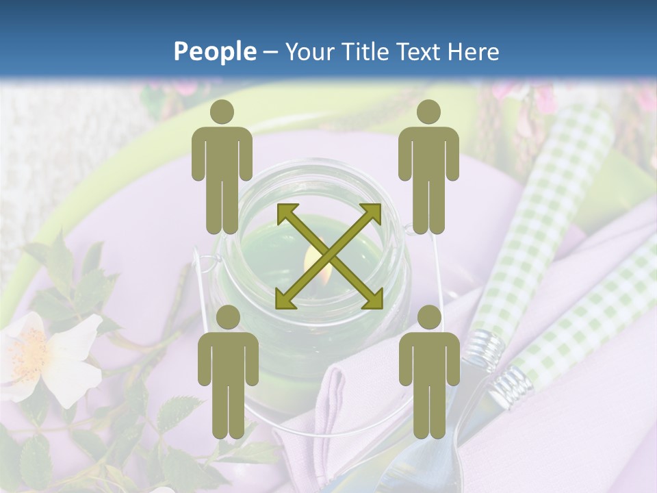 Blank Place Setting Dinner PowerPoint Template