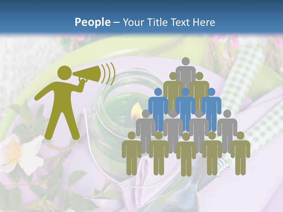 Blank Place Setting Dinner PowerPoint Template