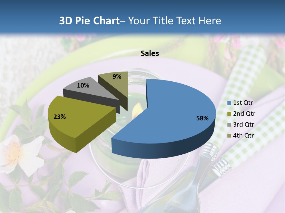 Blank Place Setting Dinner PowerPoint Template