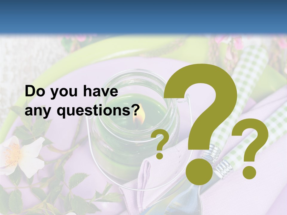 Blank Place Setting Dinner PowerPoint Template