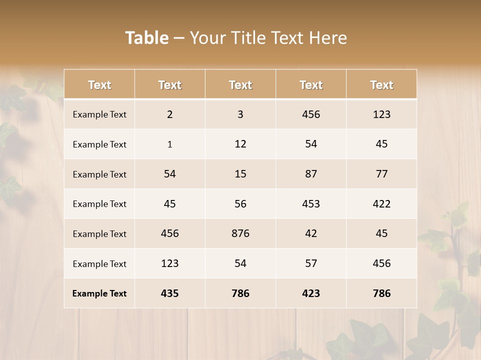 Timber Design Nature PowerPoint Template