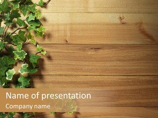 Pattern Wall Plant PowerPoint Template