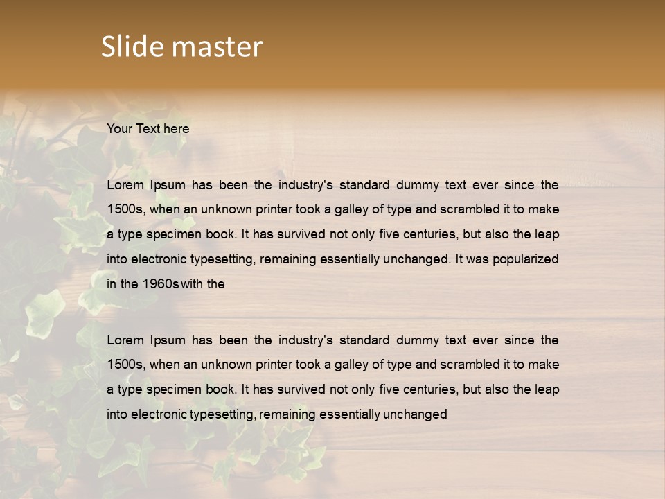 Pattern Wall Plant PowerPoint Template