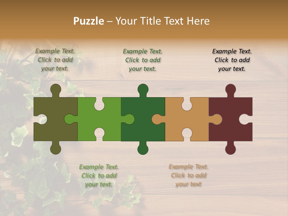 Pattern Wall Plant PowerPoint Template