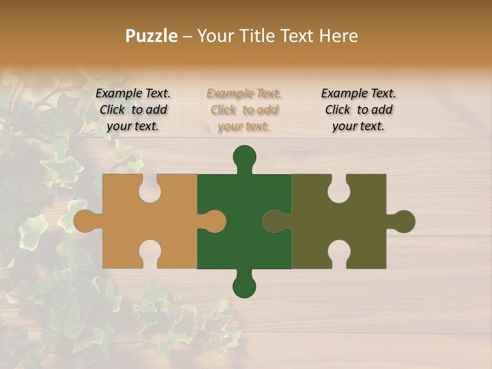 Pattern Wall Plant PowerPoint Template