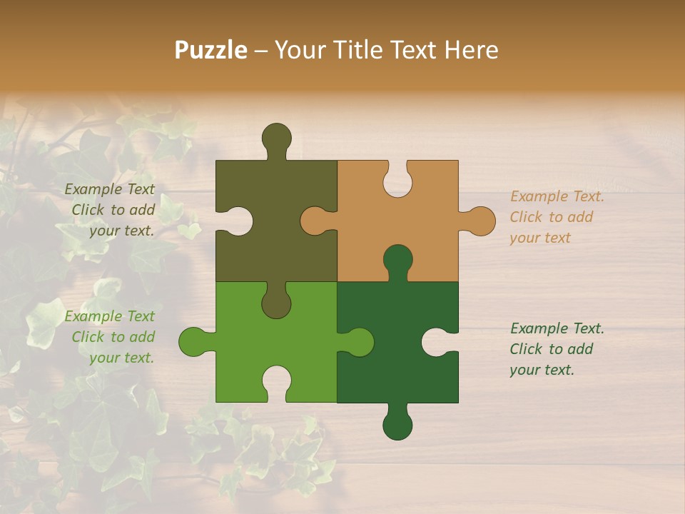 Pattern Wall Plant PowerPoint Template