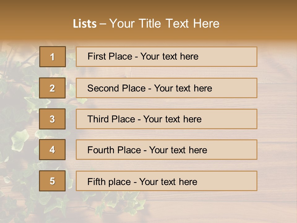 Pattern Wall Plant PowerPoint Template