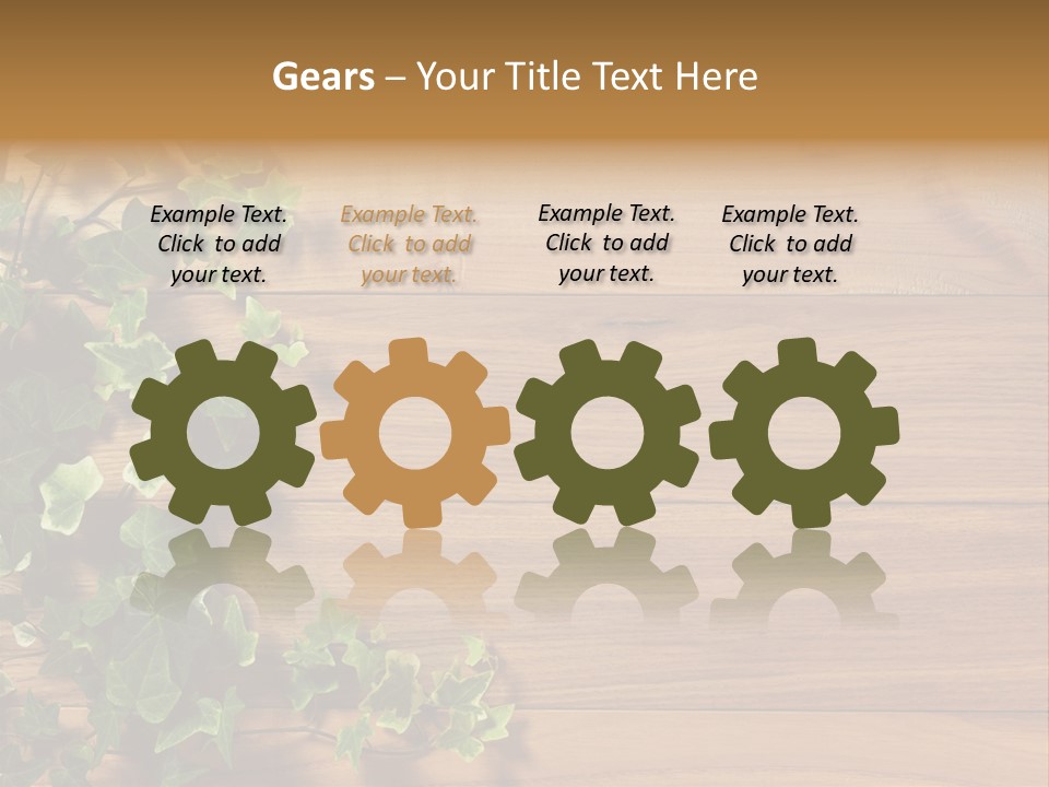 Pattern Wall Plant PowerPoint Template