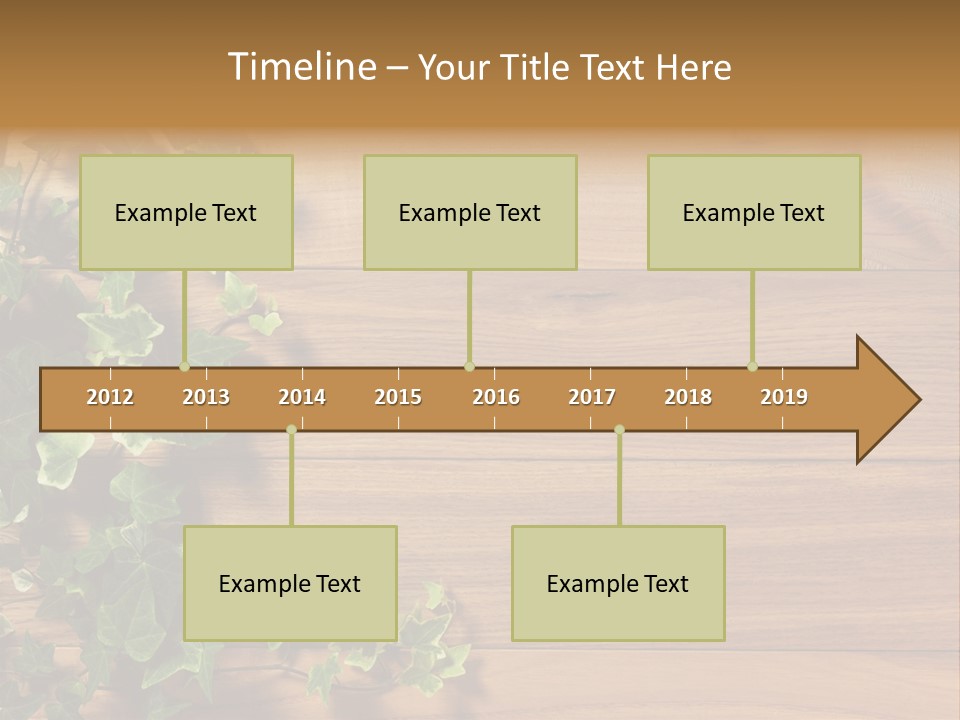 Pattern Wall Plant PowerPoint Template