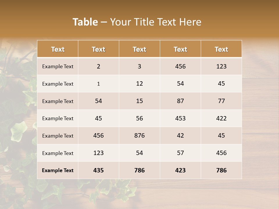 Pattern Wall Plant PowerPoint Template