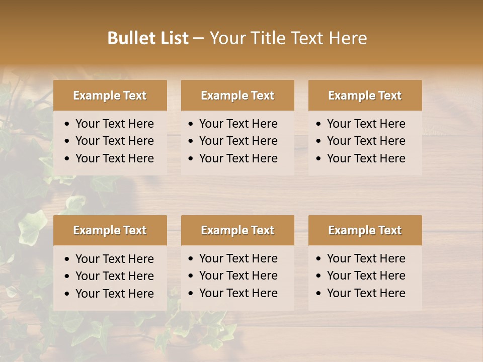 Pattern Wall Plant PowerPoint Template