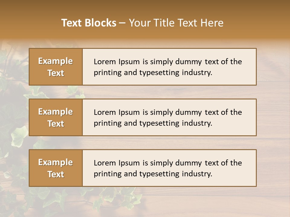 Pattern Wall Plant PowerPoint Template