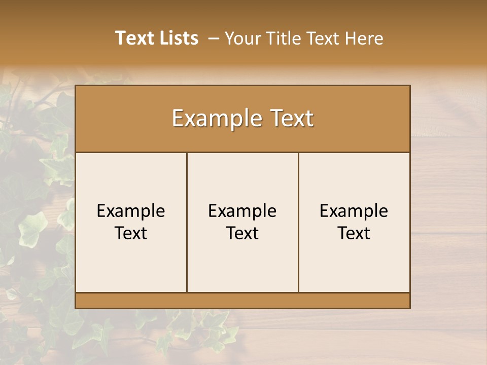 Pattern Wall Plant PowerPoint Template