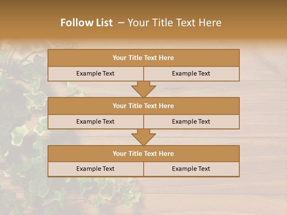 Pattern Wall Plant PowerPoint Template