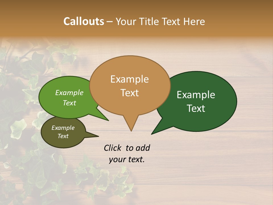 Pattern Wall Plant PowerPoint Template