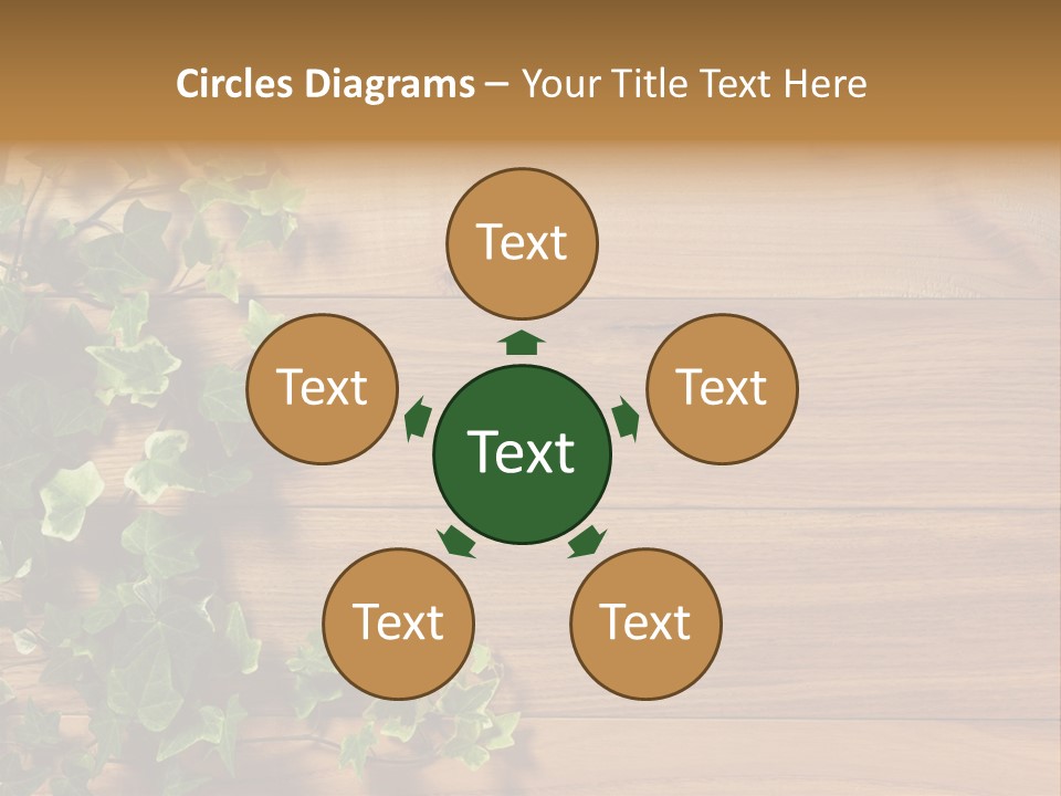Pattern Wall Plant PowerPoint Template