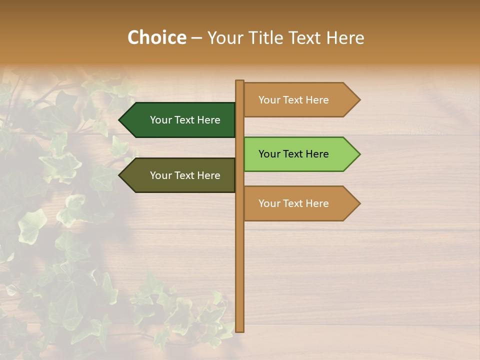 Pattern Wall Plant PowerPoint Template