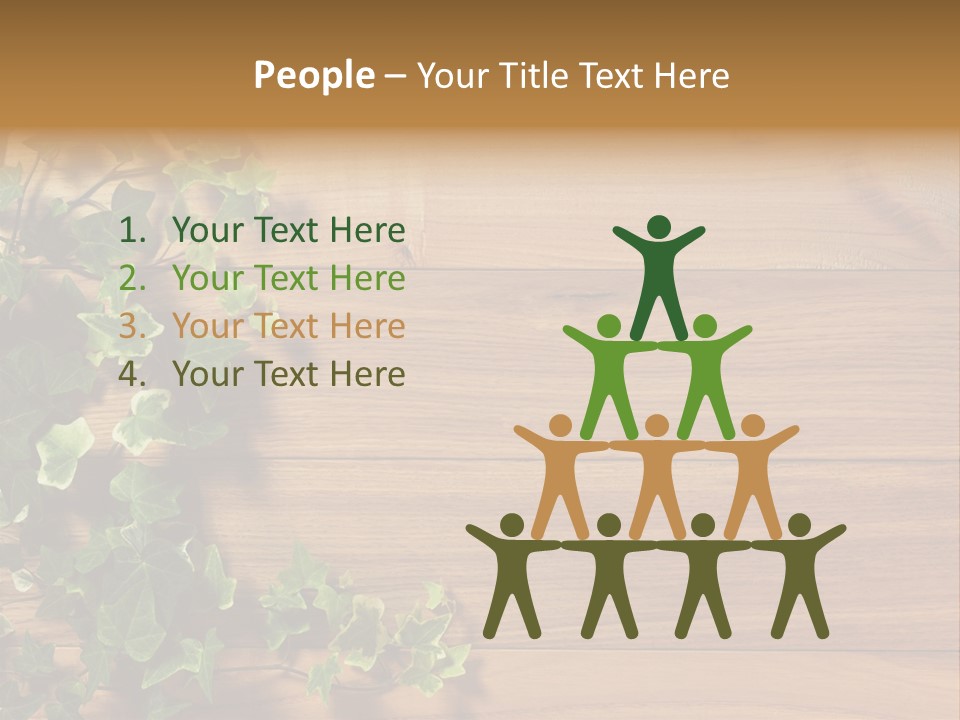 Pattern Wall Plant PowerPoint Template