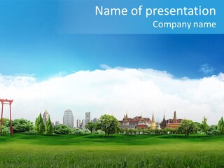 Reader Recreation Lawn PowerPoint Template