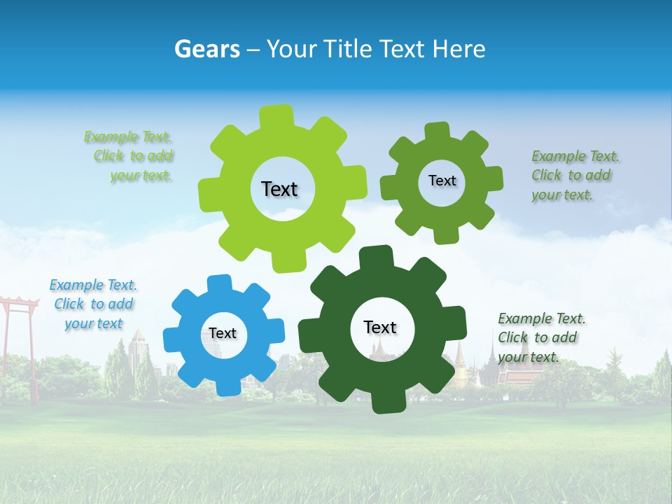 Reader Recreation Lawn PowerPoint Template