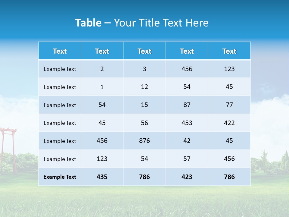 Reader Recreation Lawn PowerPoint Template