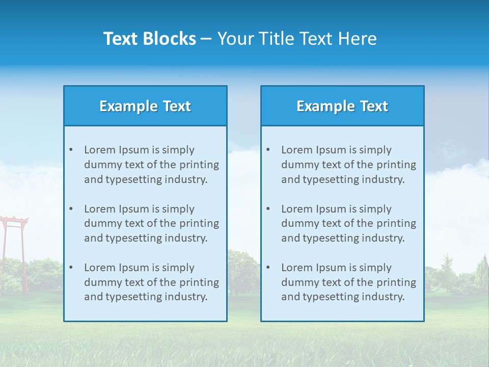 Reader Recreation Lawn PowerPoint Template