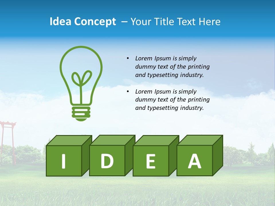 Reader Recreation Lawn PowerPoint Template