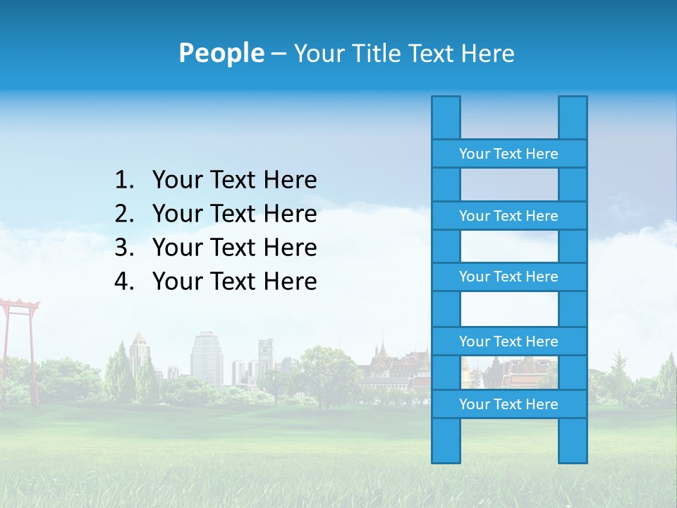 Reader Recreation Lawn PowerPoint Template