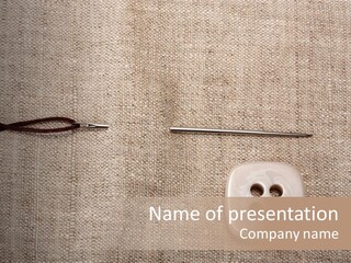 White Tailor Needlework PowerPoint Template