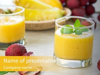 Fruit Juice Mineral PowerPoint Template