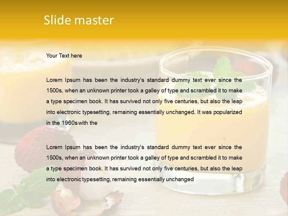Fruit Juice Mineral PowerPoint Template