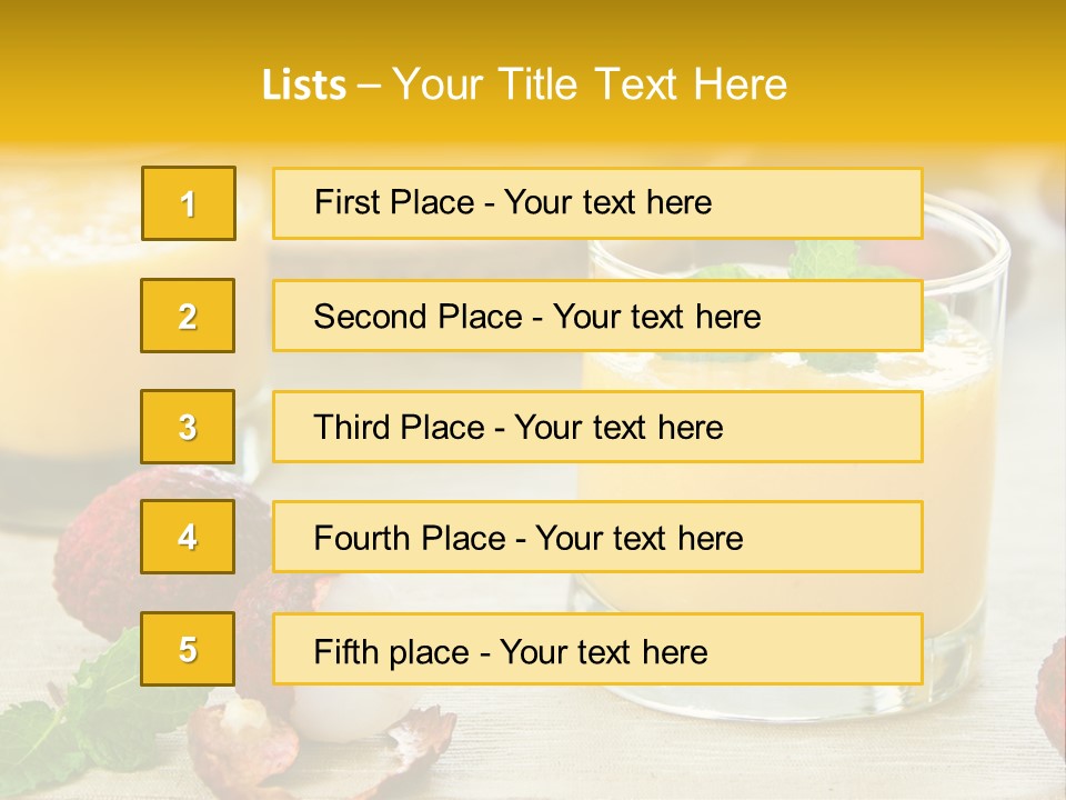 Fruit Juice Mineral PowerPoint Template