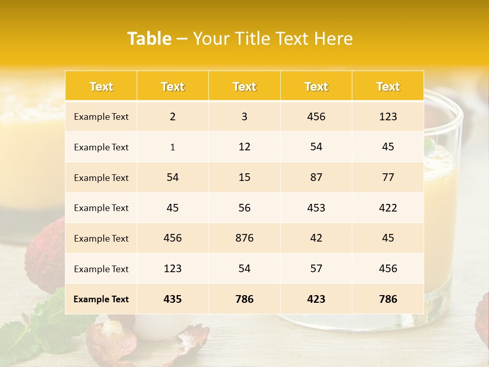Fruit Juice Mineral PowerPoint Template