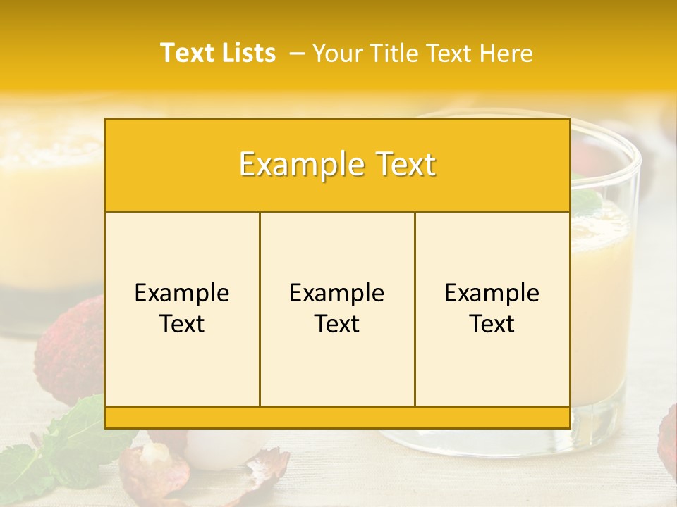 Fruit Juice Mineral PowerPoint Template
