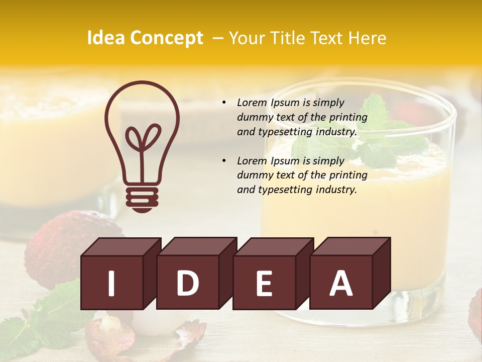 Fruit Juice Mineral PowerPoint Template