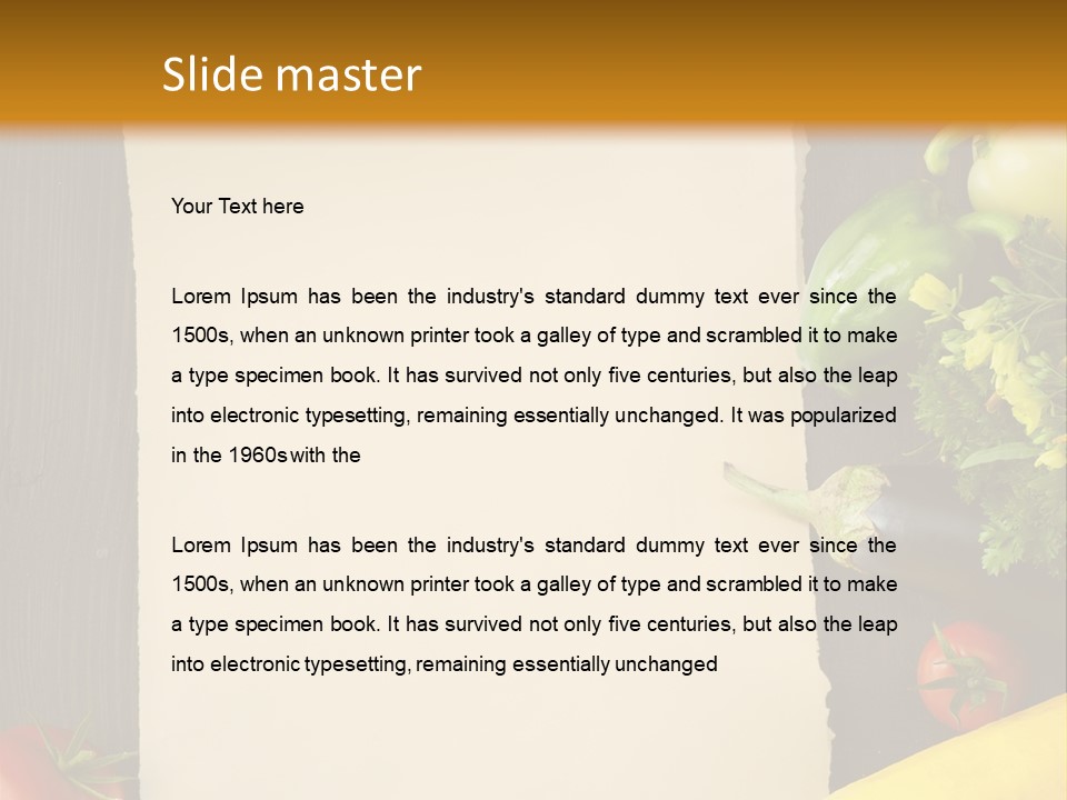 Market White Onion PowerPoint Template