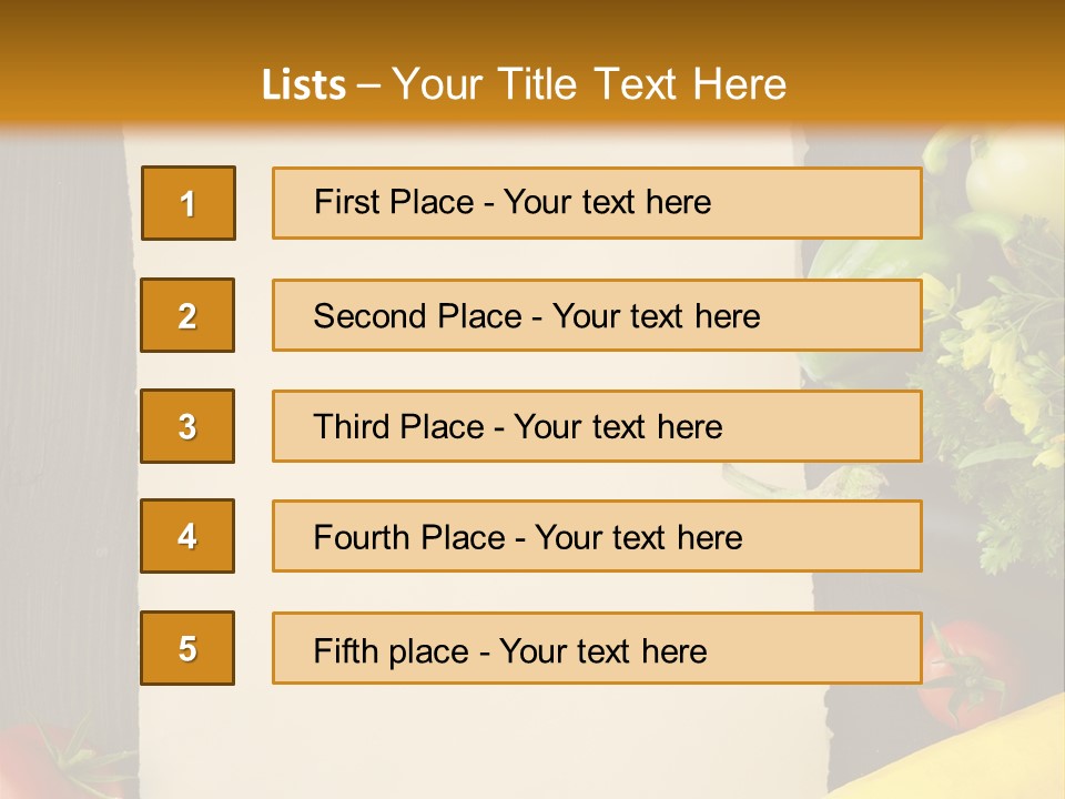 Market White Onion PowerPoint Template