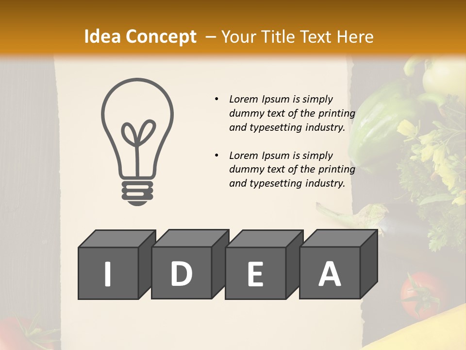 Market White Onion PowerPoint Template