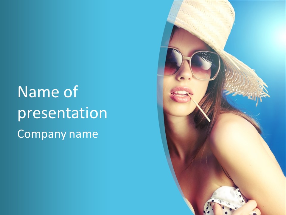 Hair Young Summer PowerPoint Template