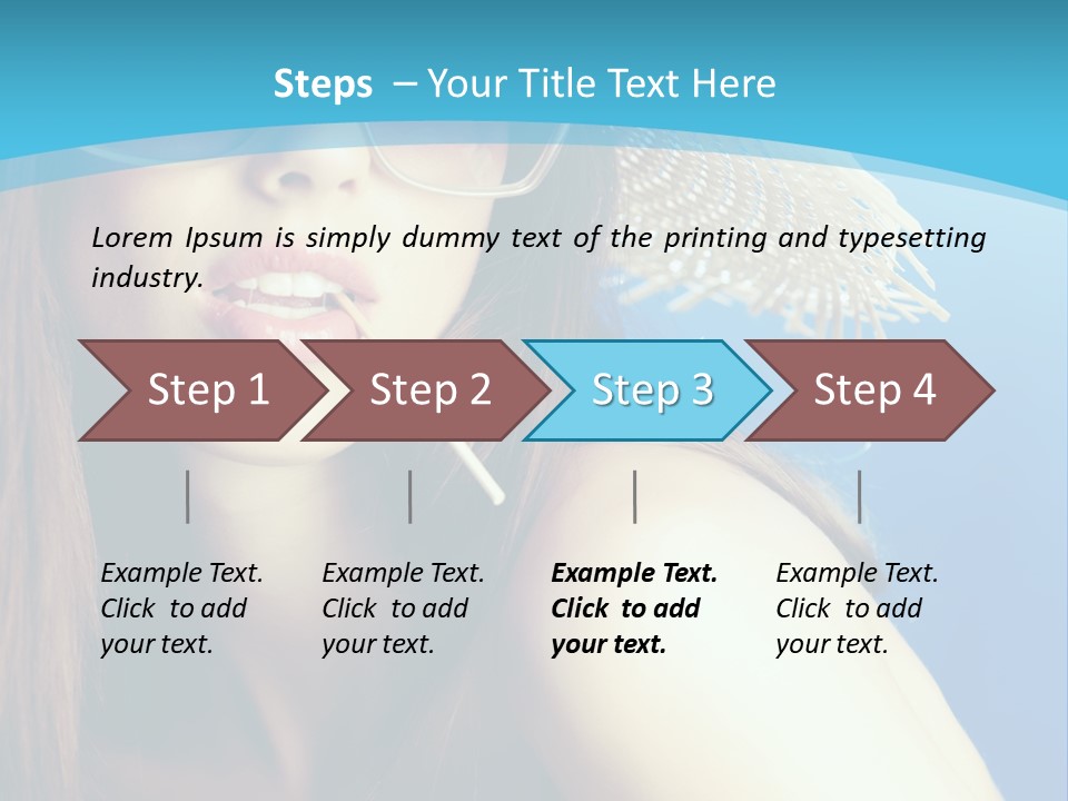 Hair Young Summer PowerPoint Template