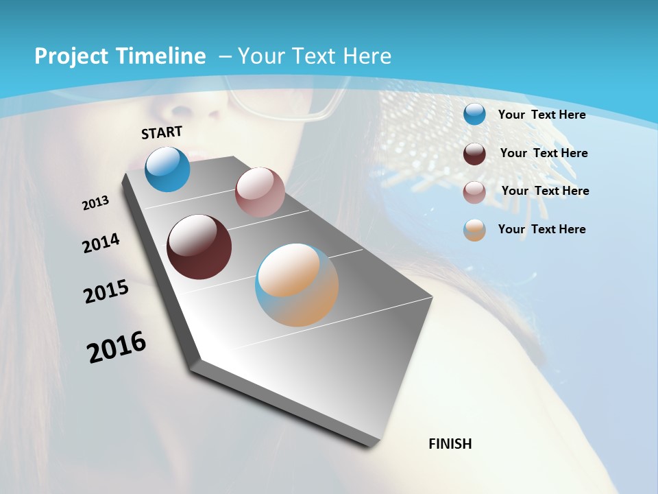 Hair Young Summer PowerPoint Template