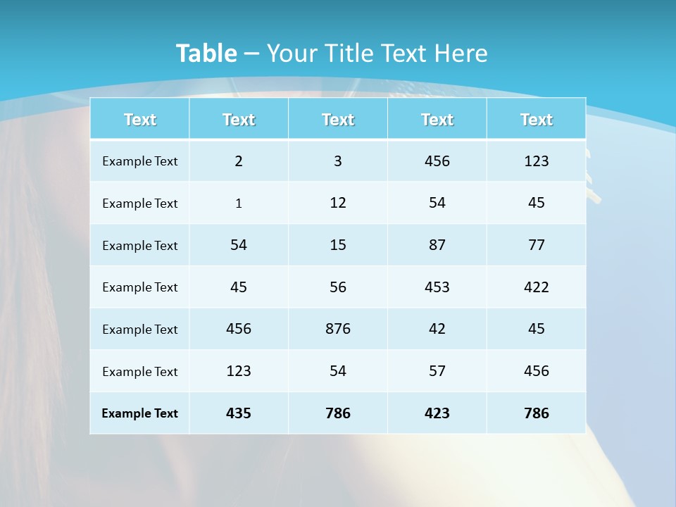 Hair Young Summer PowerPoint Template