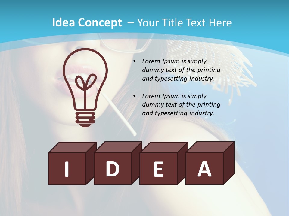 Hair Young Summer PowerPoint Template