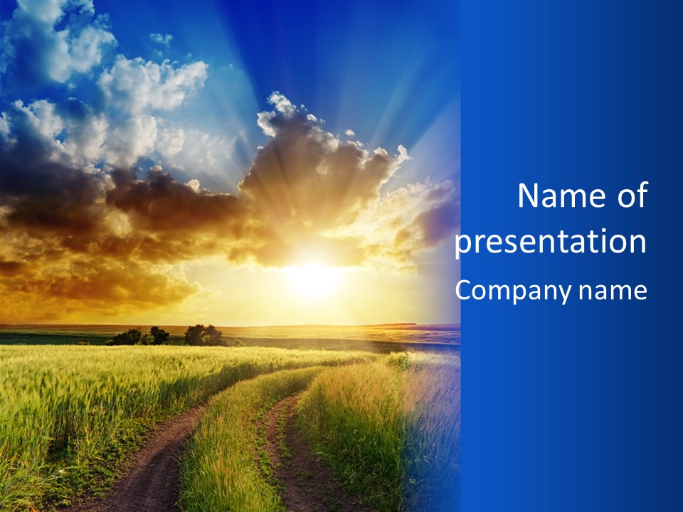 Glasses Shiny Straight PowerPoint Template