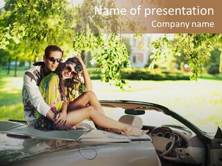 Summer Adventure Car PowerPoint Template