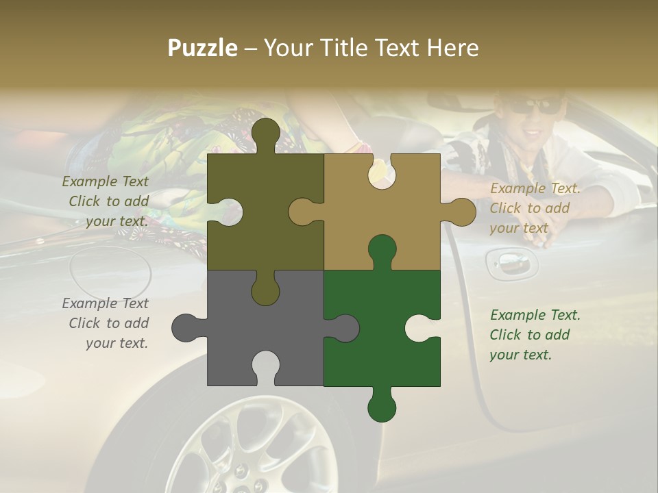 Wife White Portrait PowerPoint Template