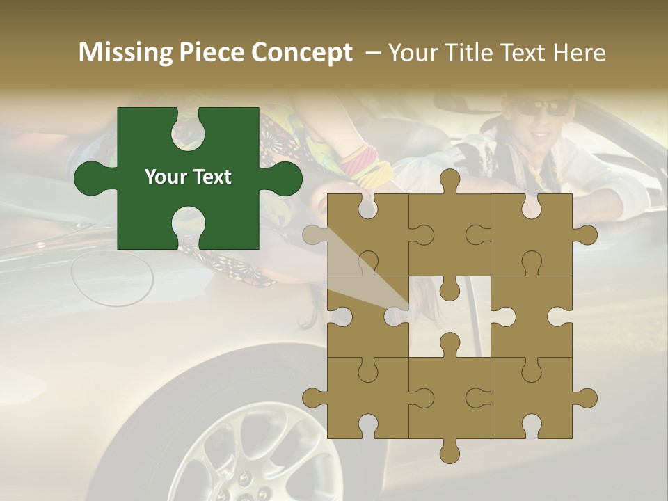 Wife White Portrait PowerPoint Template